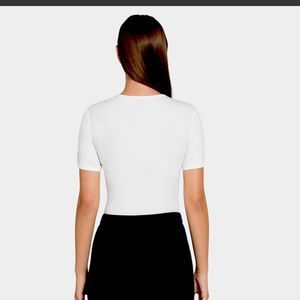 St. John Soft Wash Viscose T- Shirt Blue Petite